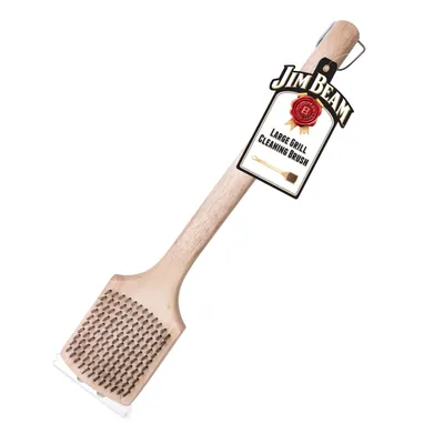 Produktbild von Jim Beam Holz Grillbürste mit Messingborsten, Messingdraht, ergonomisch ohne Kraftaufwand