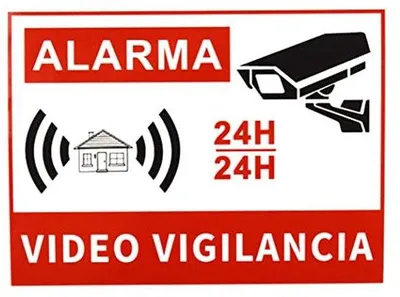 Immagine prodotto di Adesivi per videosorveglianza per uso domestico - Adesivi per sistemi di allarme e telecamere per attività commerciali (10 pezzi)