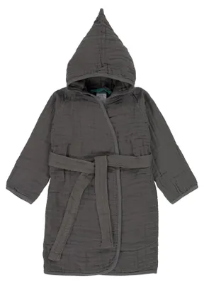 Produktbild von LÄSSIG Kinder Bademantel Baumwolle/Muslin Bathrobe anthracite 24-36 Monate