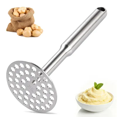 Produktbild von Edelstahl-Kartoffelstampfer mit dickem Griff