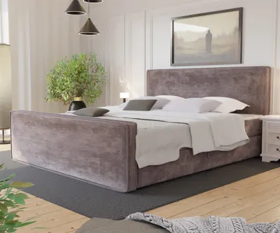 Produktbild von Boxspringbett Schlafzimmerbett CELES 120x200cm Stoff Monolith Lavendel