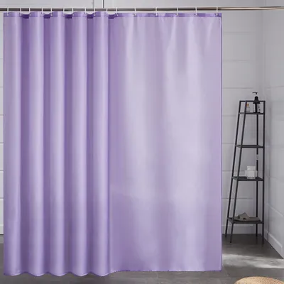 Productafbeelding van Douchegordijn, extra lang, anti-schimmel, antibacterieel, waterdicht, 244x200 cm, paars, met 16 haken
