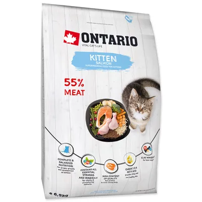 Productafbeelding van Kittenvoer Ontario, zalm, 6,5 kg