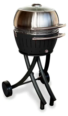 Produktbild von XL Gartengrill Set Limettengrün - Grillwagen mit XL Grillhaube aus Edelstahl (Anthrazitgrau)