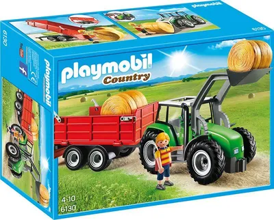Immagine prodotto di PLAYMOBIL 6130 - Grande trattore con rimorchio