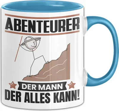 Produktbild von Abenteurer Tasse Geschenk für Abenteurer Der Mann Der Alles Kann Geschenkidee zum Geburtstag (Blau)