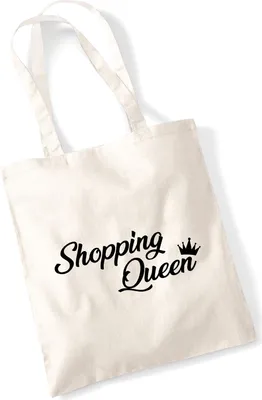 Produktbild von Huuraa Jutebeutel Shopping Queen 10 Liter Natural Baumwolle Tasche Geschenkidee