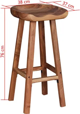 Immagine prodotto di vidaXL Sgabello da bar 2 pz. Legno massiccio di acacia