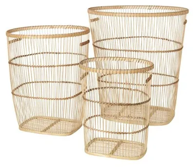 Productafbeelding van Broste Copenhagen Sabbie opbergmand – Naturel – Set van 3 manden