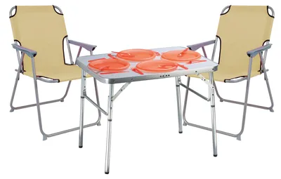 Produktbild von 3-teiliges praktisches Campingmöbel Set Alu L75xB55xH60cm
