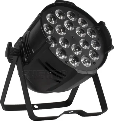 Obrázek produktu pro LED jevištní reflektor, RGBWA+UV, DMX kanály, 18x18W, EU zástrčka
