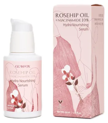 Produktbild von Glamfox, Hagebuttenö l, pflegend, tä glich, Serum, fü r das Gesicht, 50 ml
