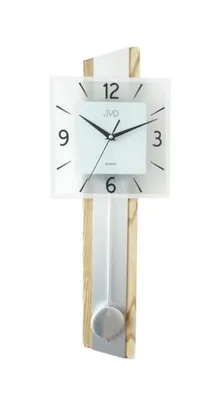 Obrázok produktu pre Drevené kyvadlové hodiny JVD NS19030.1 s plynulým chodom, 63,5 cm