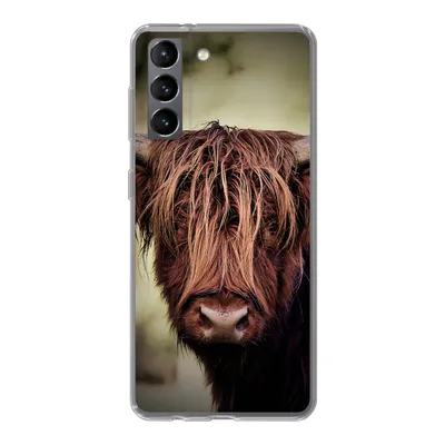 Produktbild von MuchoWow® Handyhülle Schutzhülle Hülle für Samsung Galaxy S21 Schottischer Hochländer - Licht - Porträt - Natur Silikon Softcase Handy Hülle - Softcase