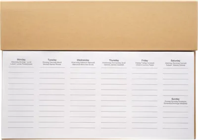 Produktbild von MidOcean - Wochenplaner "Memweek" MO1399 (Einheitsgröße) (Beige)