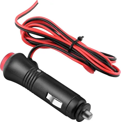 Obrázok produktu pre Zástrčka do zapaľovača automobilu, adaptér plast + kovová zásuvka 12V-24V s tlačidlom prepínača drôtov pre automobily