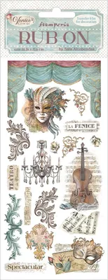 Produktbild von Stamperia Rub On Transferfolie Venice 10.2 x 21.6 cm für kreative Projekte