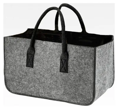 Produktbild von Filztasche Grau zur Aufbewahrung von Kaminholz, faltbar