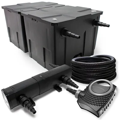 Obrázek produktu pro Filtrační sada sestávající zfiltru 60000l, 18W UVC projasňovače, 80W čerpadla, hadice a fontánového čerpadla