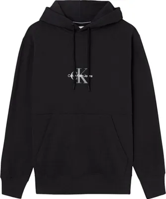 Produktbild von Stylischer Herren Kapuzenpullover Schwarz mit Logo-Stickerei