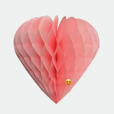 Produktbild von Papierwabenkugel-Blumenlaterne, Hochzeit, Kindergeburtstag, Dekoration, Wabenkugeln, Laternen, dekorativ, rosa Herz, 30 cm