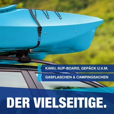 Produktbild von NTG Zurrgurte mit Klemmschloss und Gummiprotektor 6 Stück 0,5 Meter, für die schnelle Sicherung im Auto, Fahrradträger, Sackkarre und beim Umzug