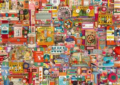 Produktbild von Schmidt 59697 Vintage Handarbeitszeug 1000 Teile Puzzle
