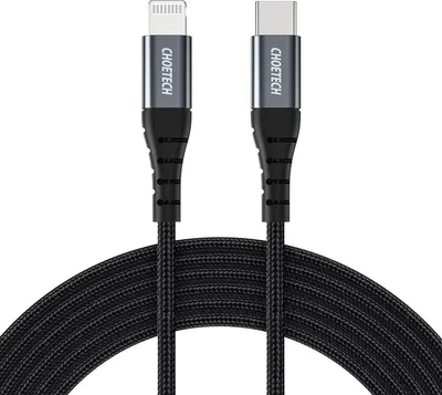 Produktbild von Choetech IP0039, 1,2 m, Lightning, USB C, Männlich, Männlich, Schwarz
