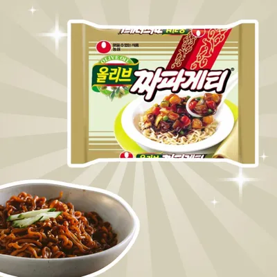 Produktbild von 1x Nongshim Chapagetti – 1 er Pack – Koreanische Instant-Jajang-Nudeln +Heartforcards Versandschutz