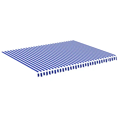 Produktbild von vidaXL Markisenbespannung Blau und Weiß 4,5x3,5 m