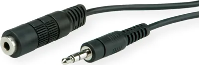 Zdjęcie produktu dla ROLINE 11.09.4352, 3.5mm, Męska, 3.5mm, Żeńska, 2 m, Czarny