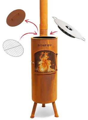 Produktbild von BonFeu Gartenkamin BonGiano LP Corten