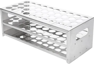 Produktbild von 40-Loch-Rohrgestell, Edelstahl-Doppelschicht-Prüfständer, 304-Stanzplatte