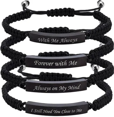 Immagine prodotto di Braccialetti identificativi per cani, in acciaio inossidabile, confezione da 4