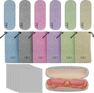 Imagen del producto de Estuche rígido para gafas, 16 x 6,5 x 4 cm, protección para gafas