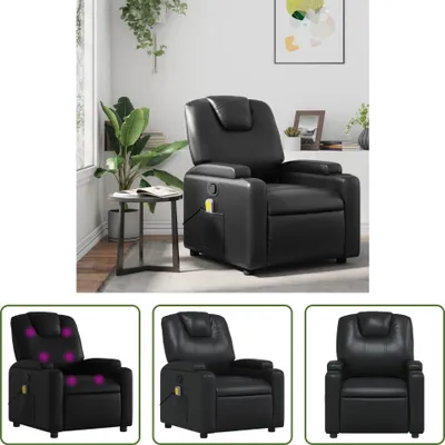 Produktbild von The Living Store Massagesessel Schwarz Kunstleder