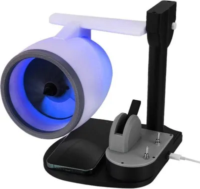 Image de Ventilateur USB - Ventilateur de bureau - Rechargeable par USB, silencieux - Idéal pour le bureau, la chambre, le télétravail