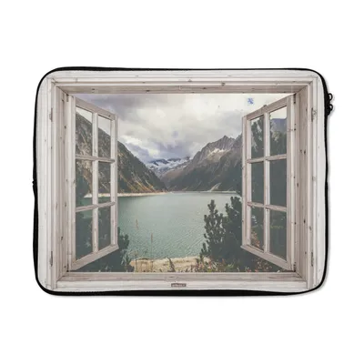 Produktbild von MuchoWow® Laptop Hülle 15 Zoll Aussicht - Berg - Wasser Laptoptasche - Laptoptasche - Sleeve - Rundum-Schutz