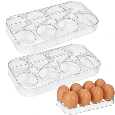 Produktbild von Eierhalter für Kühlschrank - 2 Stück Eierbehälter zur Aufbewahrung - Küchenorganisation - 2 Stück