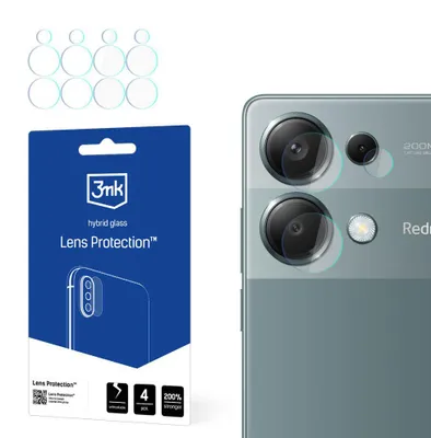 Produktbild von 3mk Hybridglas Lens Protection für Redmi Note 13 Pro 4G Kamera Objektiv Kameralinse 0,16mm 6H (4 Stück)