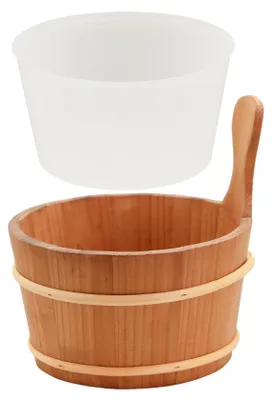 Produktbild von HAF Saunakübel Thermo-Espe 4 Liter mit Einsatz | Feuchtigkeitsresistenter Aufgusseimer | Hochwertiges Sauna Zubehör | Qualität:  Germany