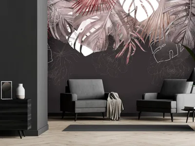 Produktbild von Vlies Fototapete Blätter 400x280 cm Tapeten Wandtapete XXL Blumen Natur Botanik b-C-10271-a-b