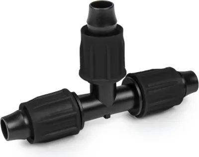 Zdjęcie produktu dla Bradas DSWAQJ-T16, Łącznik rurowy, System nawadniania kropelkowego, 16 mm, Polska, 1 szt.