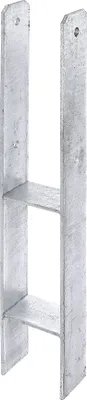 Produktbild von Alberts H-Pfostenträger | feuerverzinkt | lichte Breite 91 mm | Gesamthöhe 600 mm | Materialstärke 6 mm