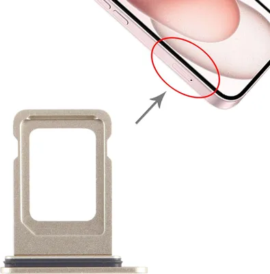 Produktbild von SIM + SIM Card Tray für Apple iPhone 15 Plus Ersatzteil Gelb