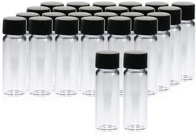 Productafbeelding van 20 Stuks 3ml Glazen Monsterflessen met Schroefdop