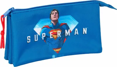 Produktbild von Safta Superman Triple Mäppchen Blau  Mann Blau One Size