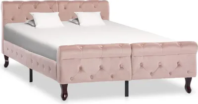 Produktbild von Bettgestell Rosa Samt 120x200 cm