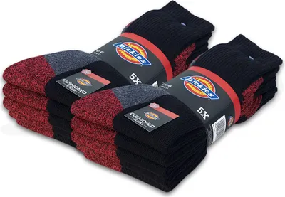 Produktbild von 10 Paar Dickies® CUSHIONED CREW Work Socks Herren Arbeitssocken Business Socken Strümpfe in Schwarz und Größe 43-46
