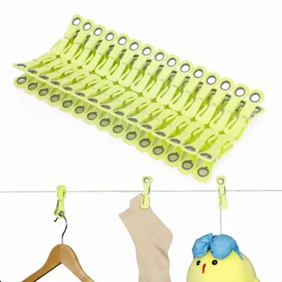 Produktbild von Cozary 30 Stück Wäscheklammern mit Haken, Plastik Handtuchklammern Stabile Cloth